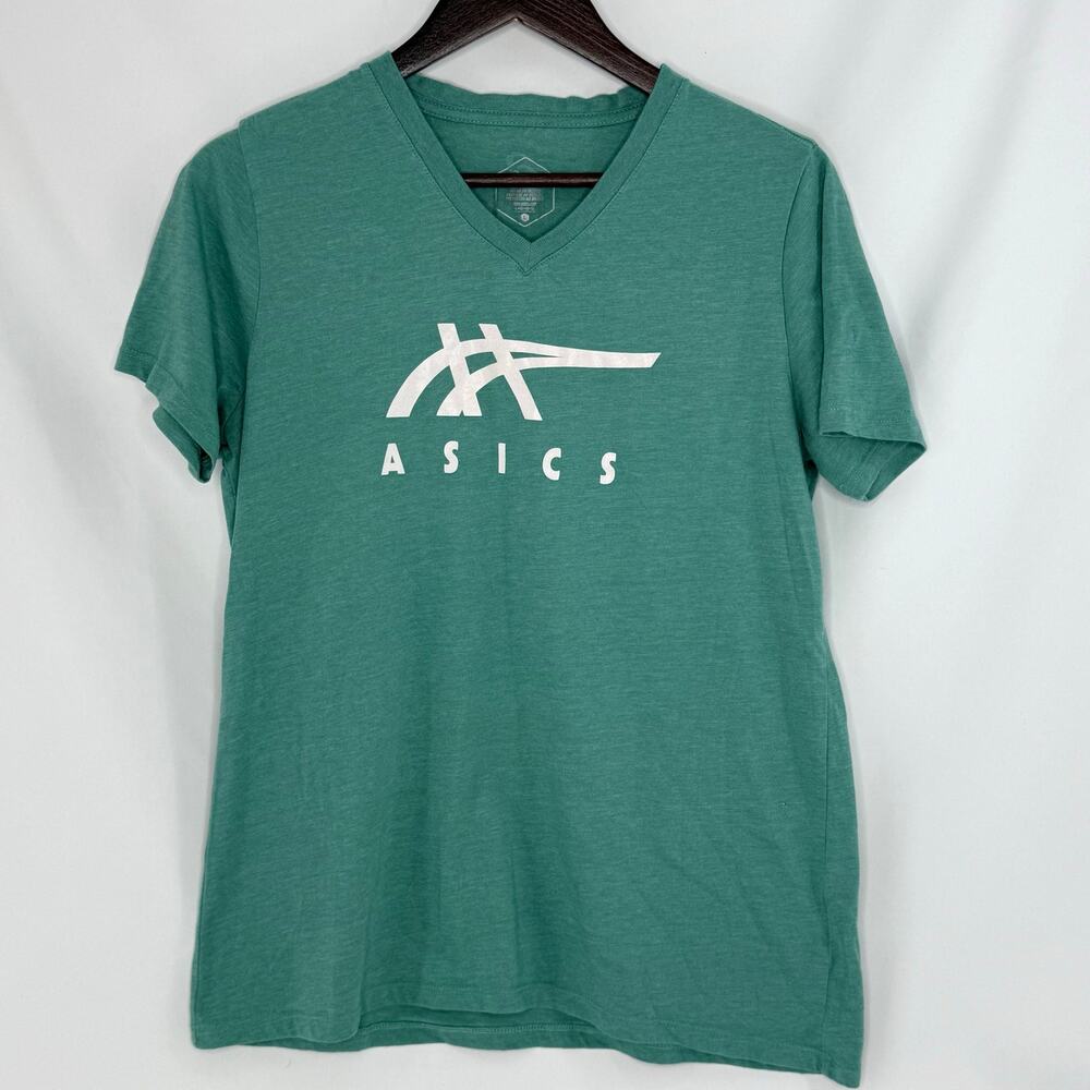 ASICS Women’s Teal Green Graphic T-Shirt | Size L